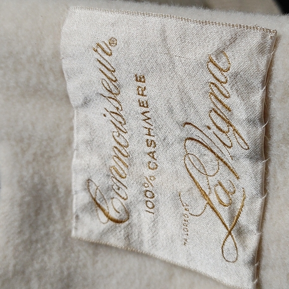 VTG 100% Cashmere Ivory Coat 4/6 - Picture 11 of 16